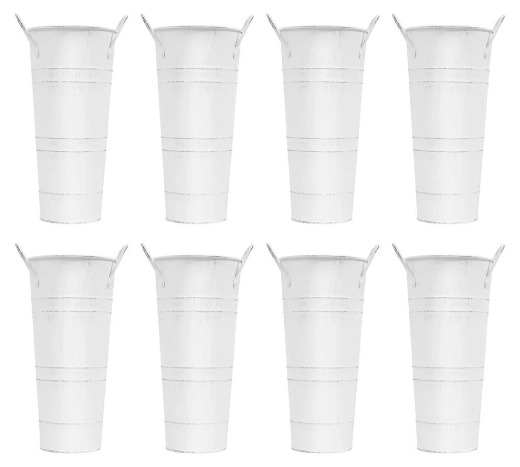 Metallvasen 8er Set - Blumeneimer/Blumenvasen - Eisen - Für Produktbild 