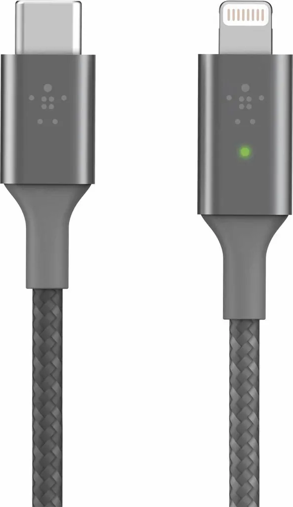 Câble USB-C vers Lightning avec indicateur LED de charge Belkin Gris - 3