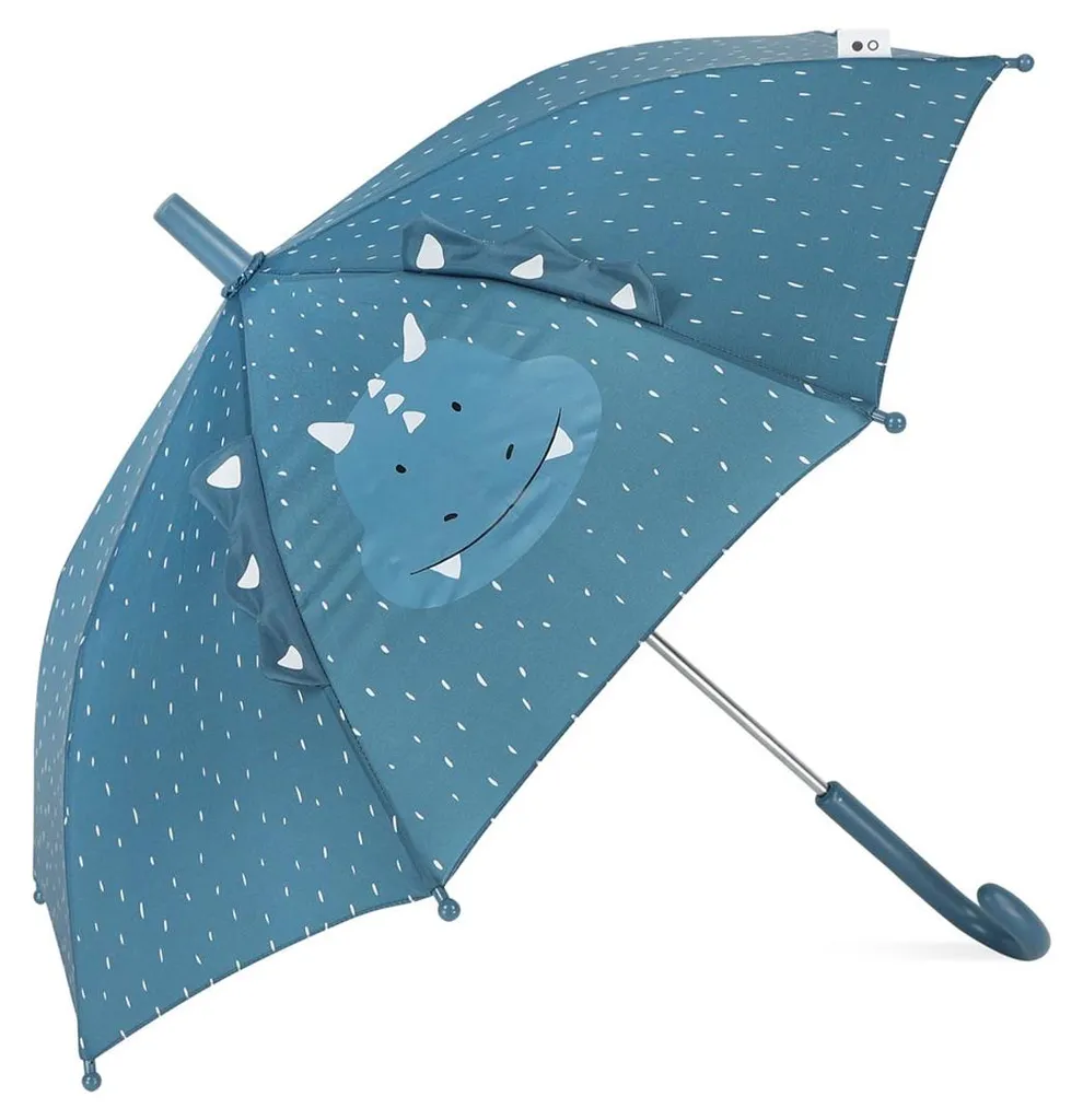 Parapluie Enfant Dinosaure Bleu Trixie - Modèle Tempête Résistant Vent