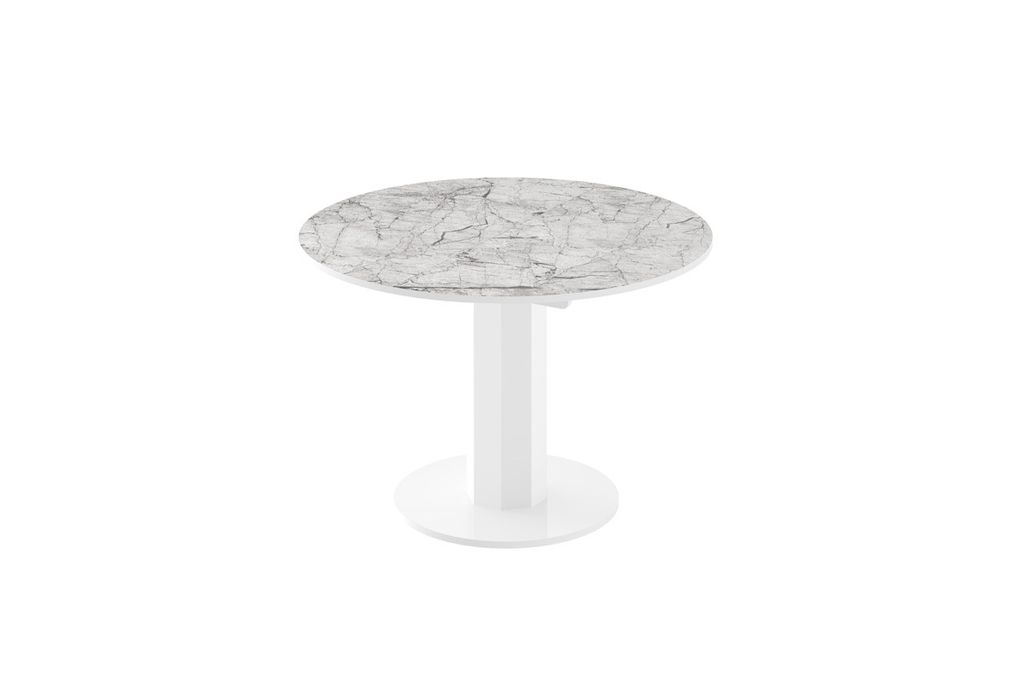 Design Esstisch Tisch HES-111 rund oval Hochglanz ausziehbar 100-148cm