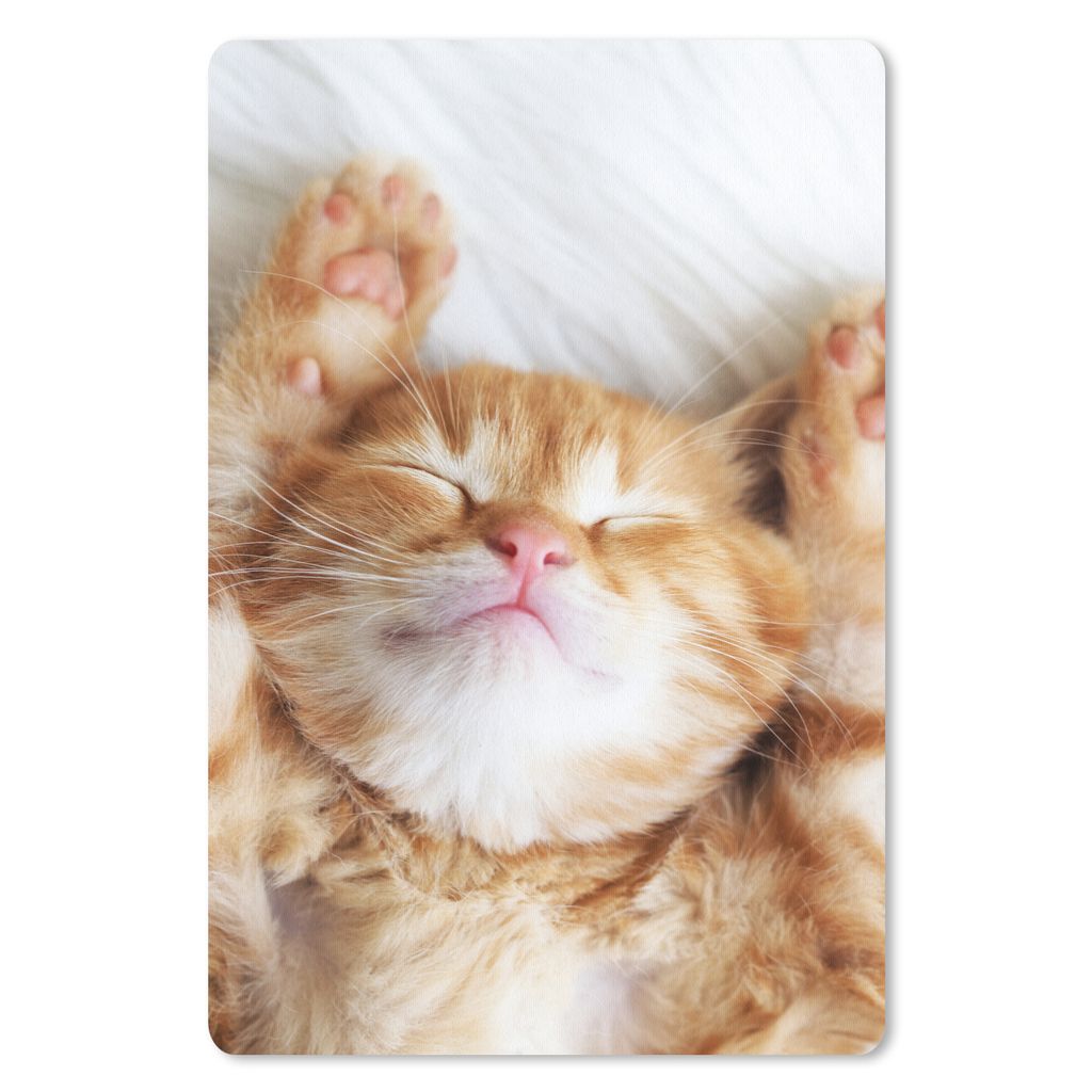 MuchoWow® Mauspad Mousepad Katze - Rot - Haustiere - Produktbild 