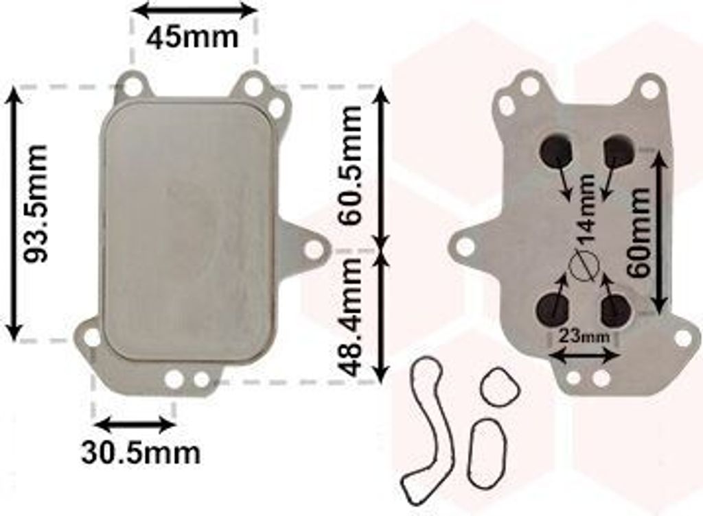 VAN WEZEL 09013703 Ölkühler Motoröl für OPEL GRANDLAND X (A18) Crossland X (P17) Combo E Kasten / Kombi (X19) für TOYOTA ProAce Verso (MPY) f...