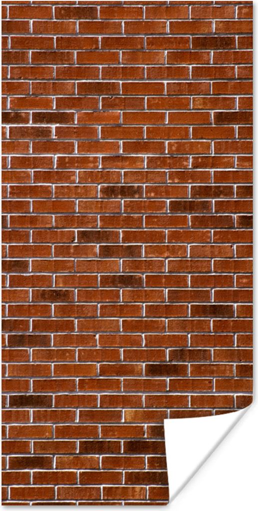 MuchoWow Poster Ziegel - Wand - Muster 60x120 cm - Wandschmuck