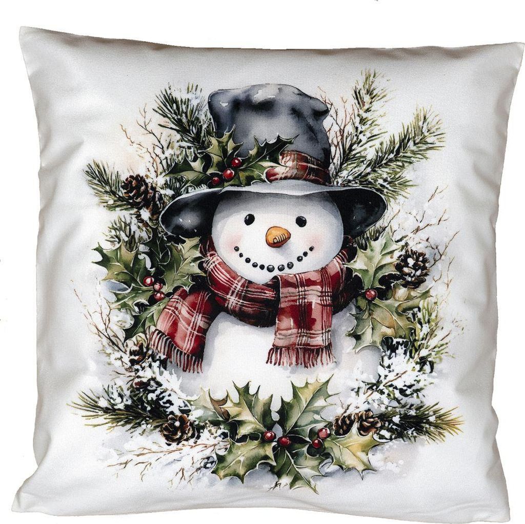 Kissenhülle 40x40 Kissenbezug bedruckt Weihnachsmotive Dekokissen Advent