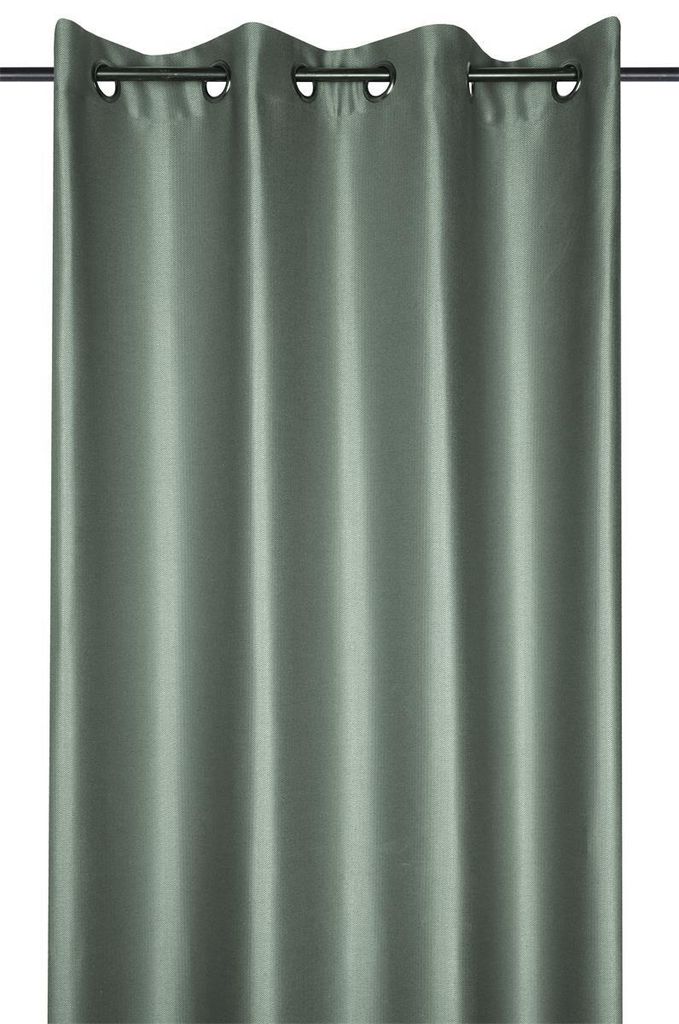STOF | Gardine - 140x260 cm - Khaki - Klassisch - Ösen Gardine - Eleganter Wohnaccessoire
