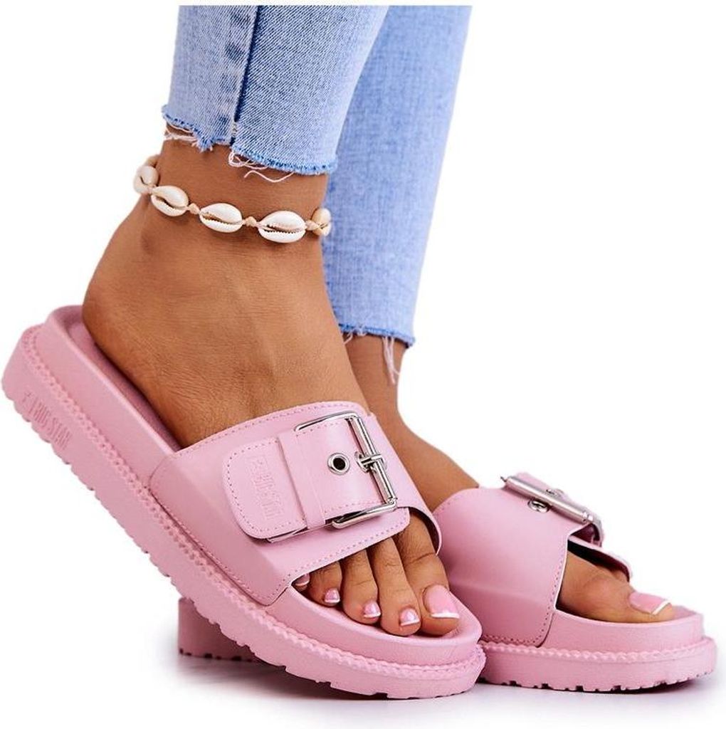 Klassische Damen Flip Flops Big Star JJ274A308 Rosa 36
