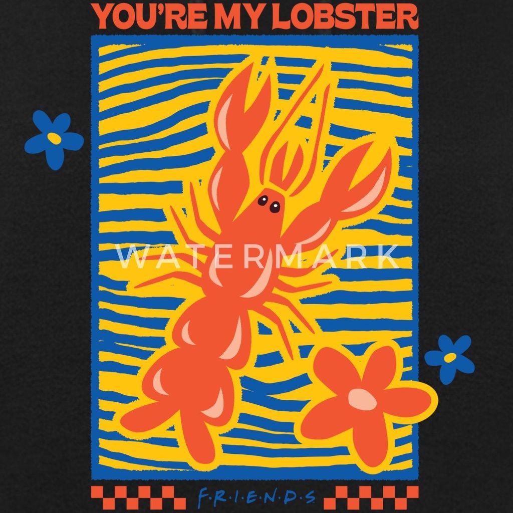 Spreadshirt Friends You Are My Lobster Design Damen Hoodie, S, Schwarz