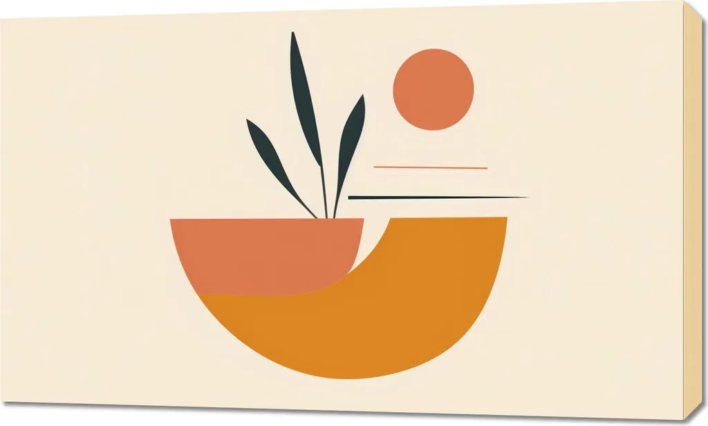 Tableau Minimaliste Ouest 100 x 60 cm - Décoration Murale Moderne