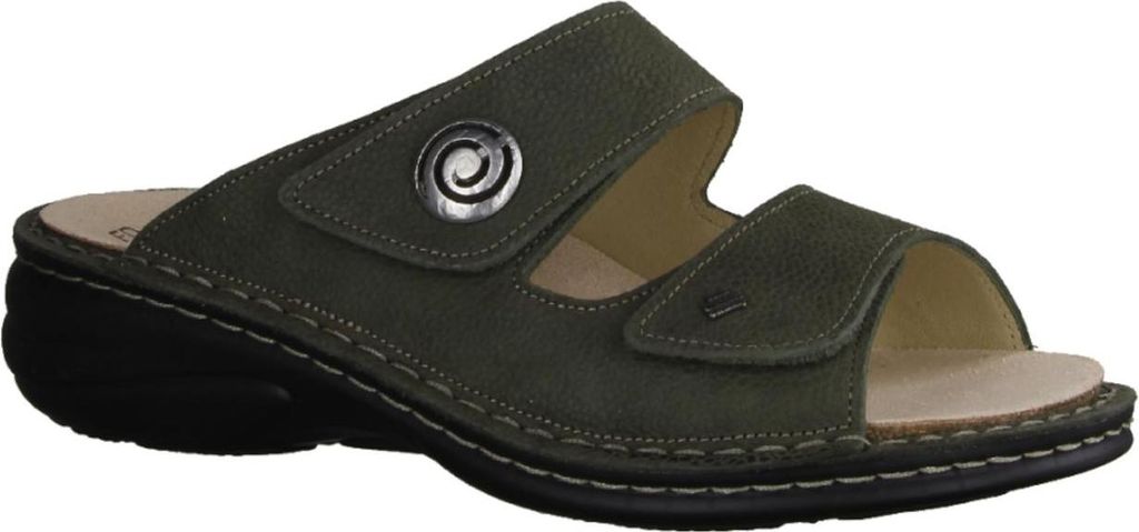 Finn Comfort Colina Damenschuhe, Pantolette, Leder, Olive, Produktbild 