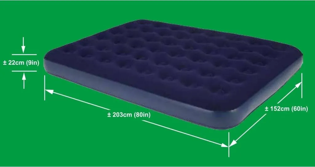 Matelas gonflable 203x152x22 cm avec flocage doux et structure ferme - 13