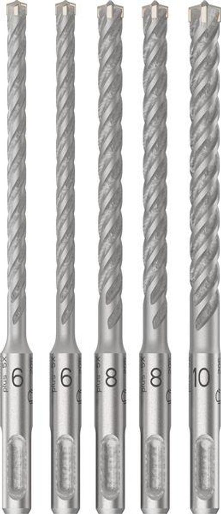 PRO SDS plus-5X Hammerbohrer-Set, 6/6/8/8/10 mm, 5-tlg. Produktbild 