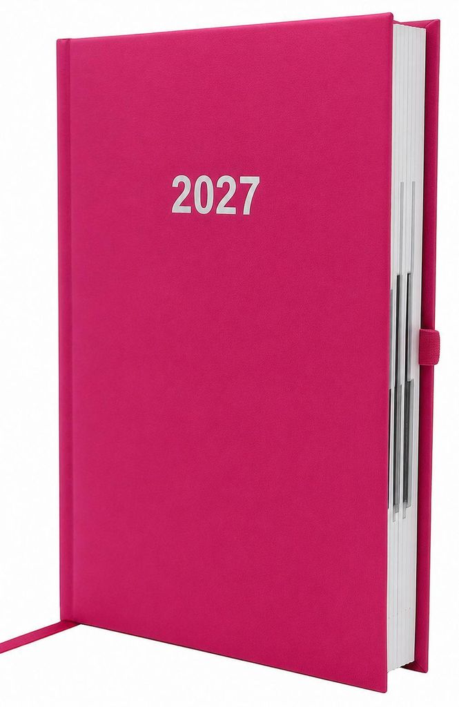 2027 ADINA Buchkalender Chefplaner A5 pink 1 Tag 1 Seite Produktbild 