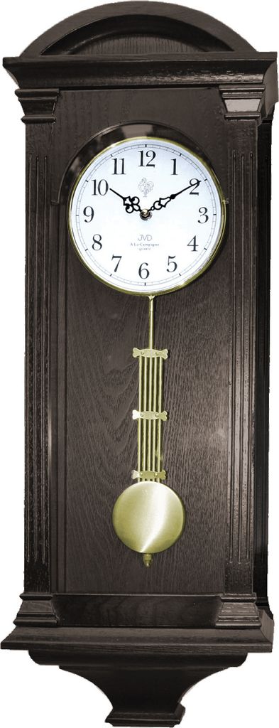 JVD N9317.1 Wanduhr Quarz mit Pendel nussbaum-farben mit Produktbild 