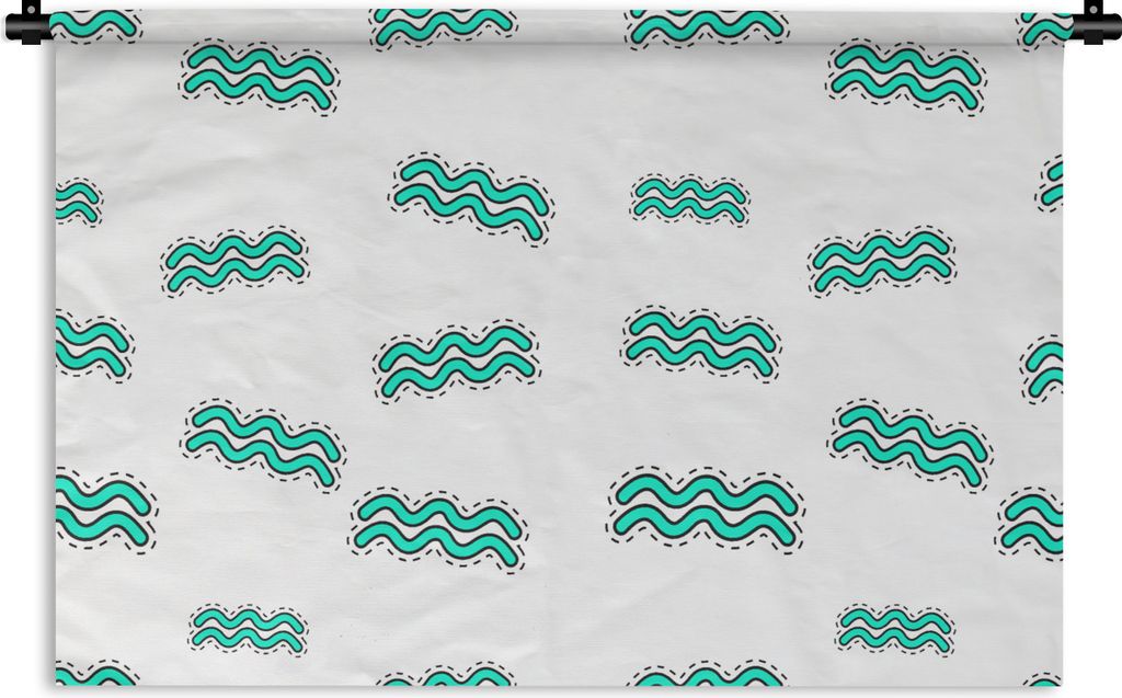 MuchoWow Wandteppich Wandbehang Wassermann - Astrologie - Tierkreiszeichen - Design 60x40 cm Tapisserie Dekoration Wandtuch - Wanddekorationen