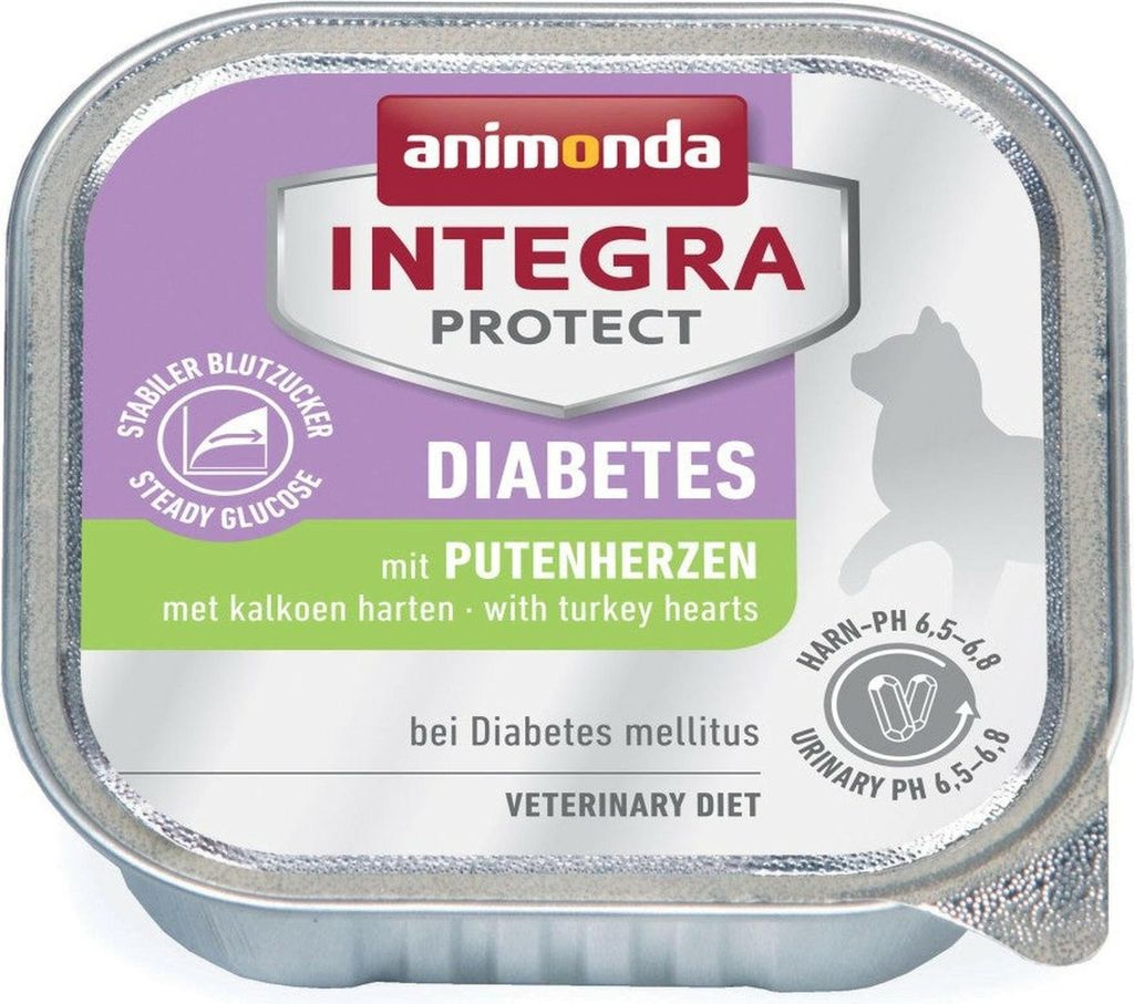 Animonda Cat Schale Integra Protect Diabetes mit Putenherzen 100g