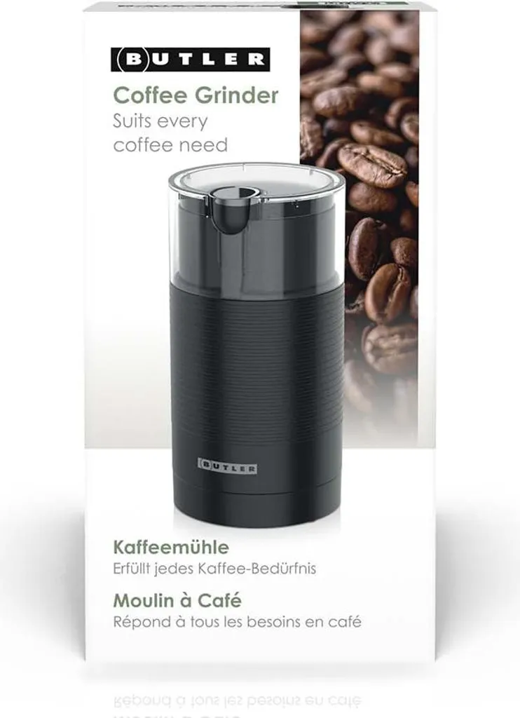 Macinacaffè Design Nero 150W - Capacità 70g - Lama Acciaio Inox per Cucina - 5