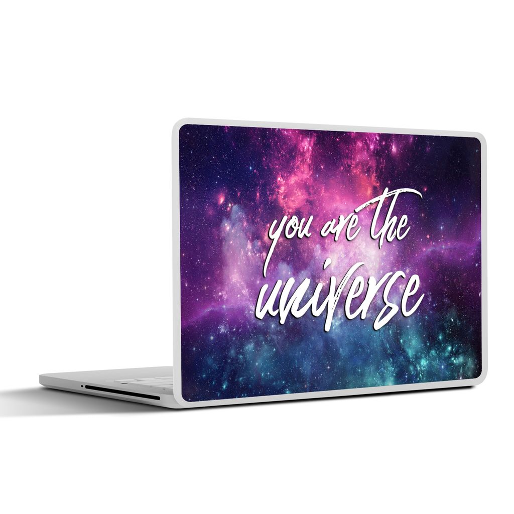 MuchoWow Laptop Aufkleber Sticker Cover Weltraum - Zitat - Sterne - Jungen - Mädchen - Kinder 36.5x27.5 cm - Laptop-Sticker