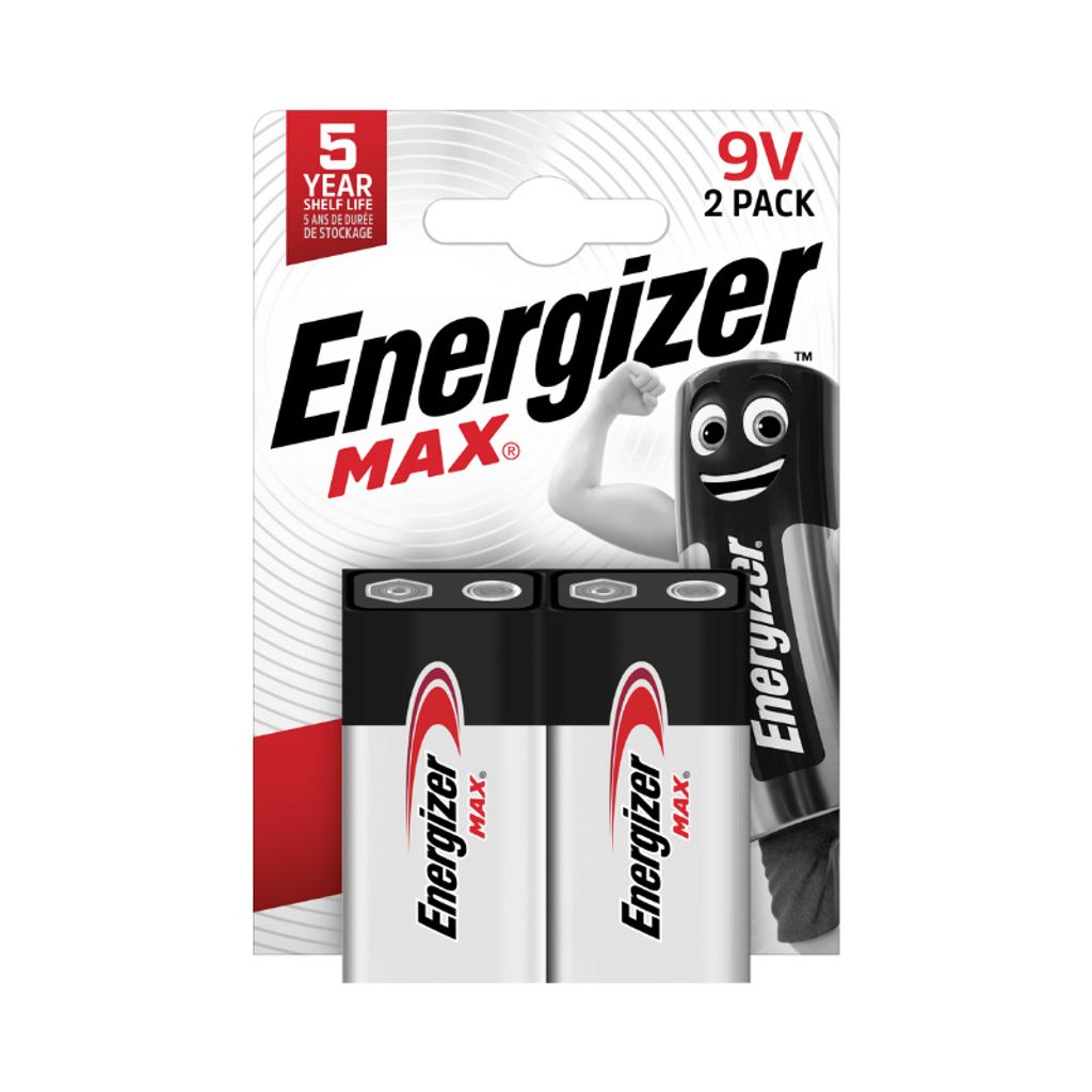 Baterie Energizer MAX 9V 2 ks Obrázek produktu 