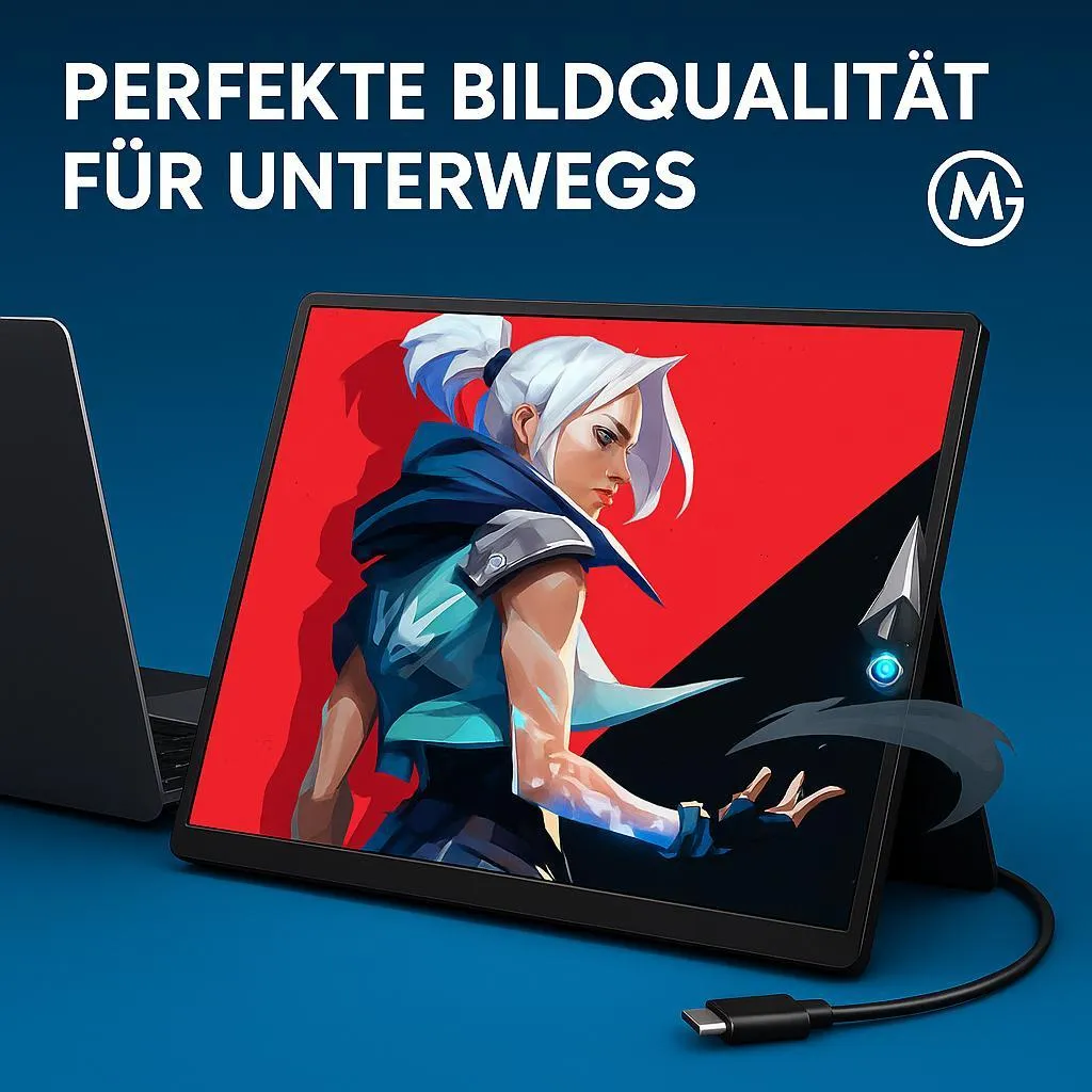 Écran Portable 14" Haute Résolution 2K pour Ordinateur et PC Portable