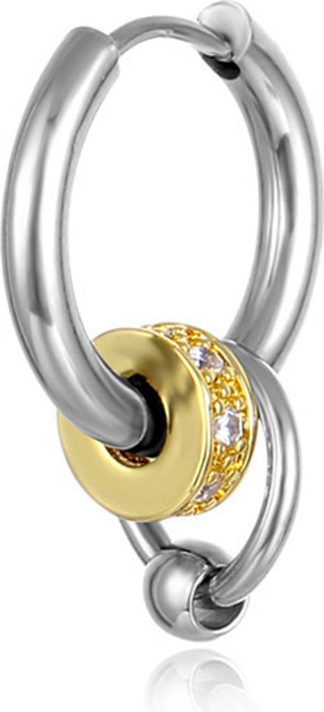 1Pc Ohr Studs Multi-schichten Ring Punk Hip Hop Persönlichkeit Geschenk Titan Stahl Kühlen Einfache Männer Ohrringe mode Schmuck-Golden