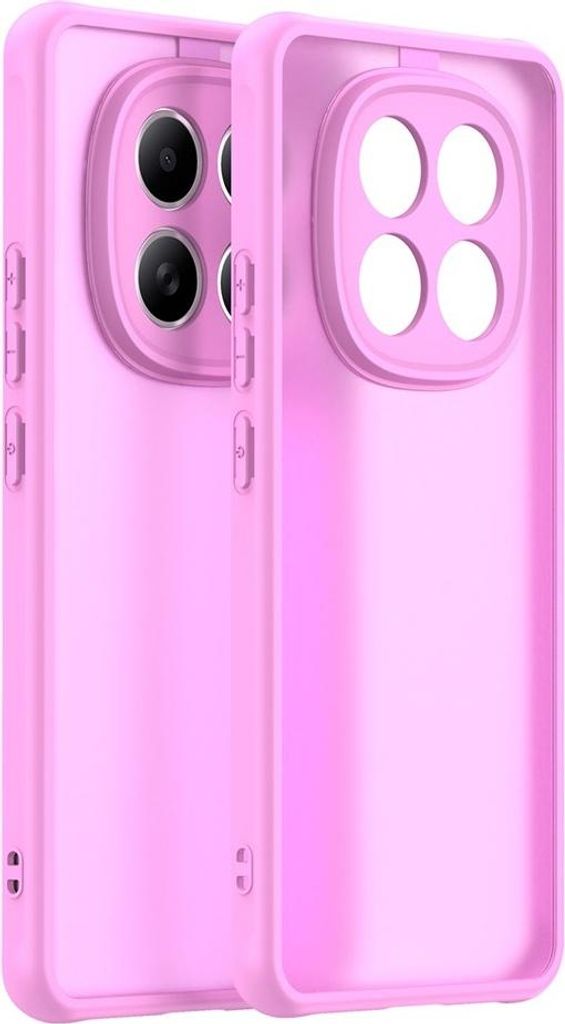 Hülle für Xiaomi Redmi Note 15 4G/5G / Xiaomi Poco M8 - Phonesta AirFrost Semi-Transparent Back Cover - Kaugummi-Rosa matt