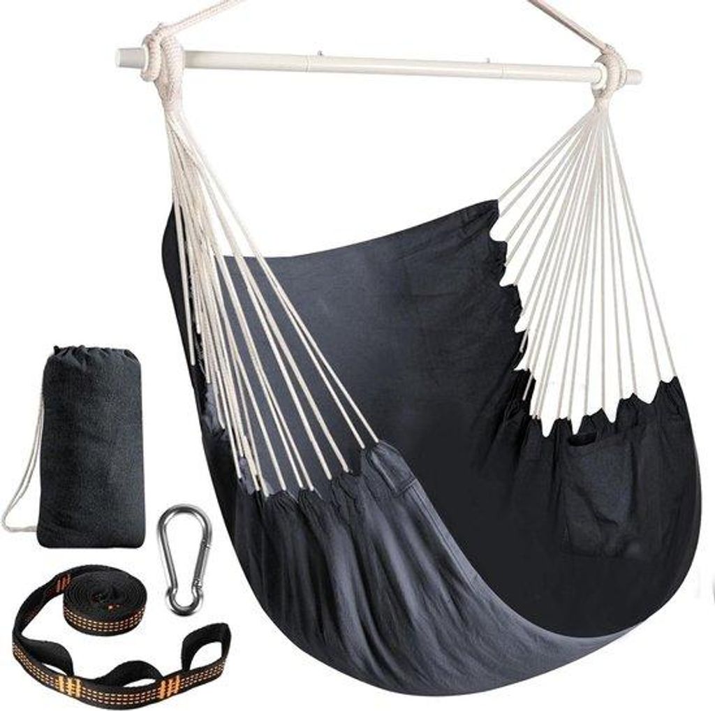 Komfortable Hangmat - Weave Katoen - Binnen und Buiten - Relax Sitz - Duurzaam - Slaapkamer und Patio