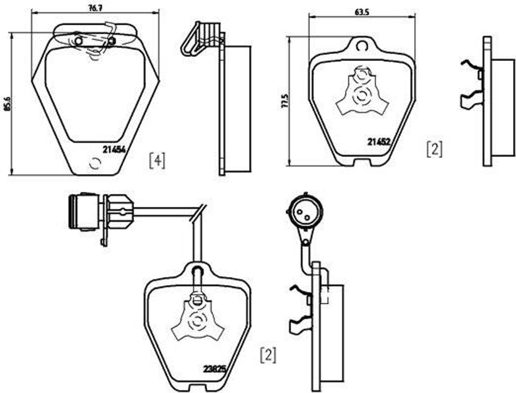 Brembo Bremsbelagsatz, Scheibenbremse Vorderachse P 85 038