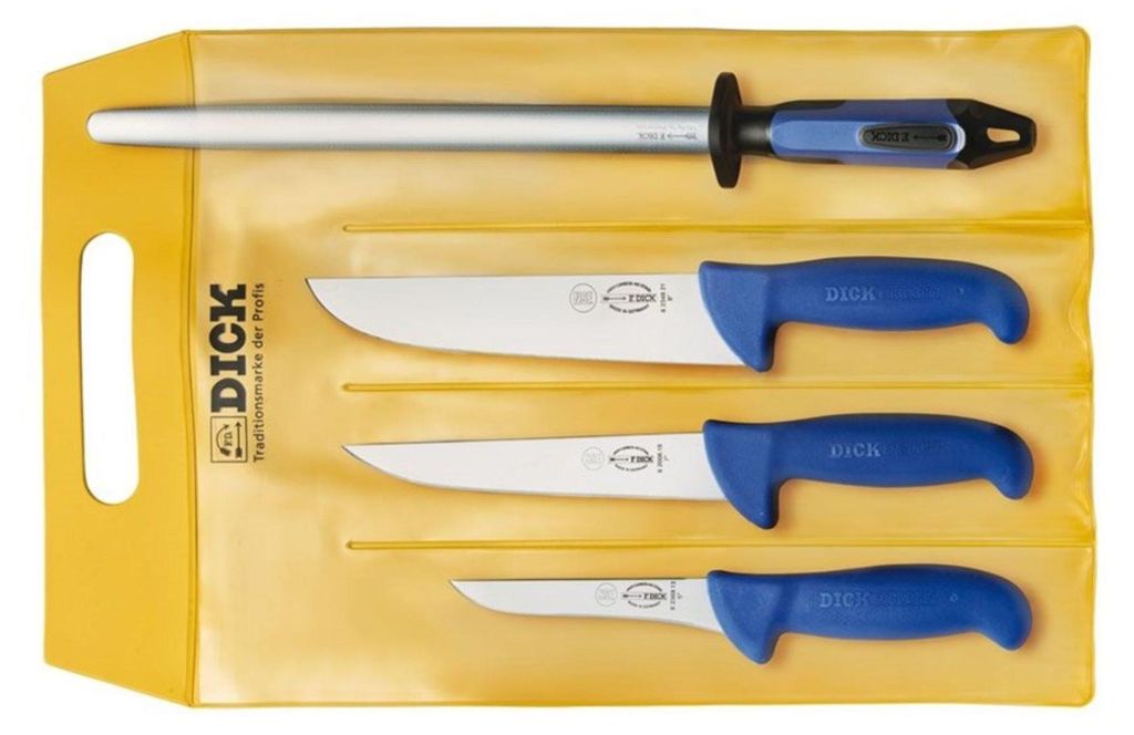 F. DICK Messer Set ErgoGrip 4-teilig (3 Fleischermesser, Produktbild 