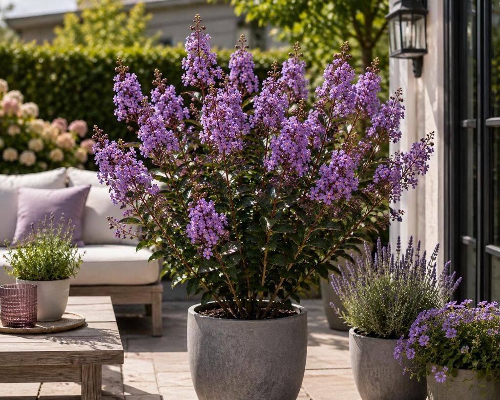 Lagerstroemia indica Rhapsody in Blue 40–60 cm – Violette Produktbild  KI-generiertes Bild