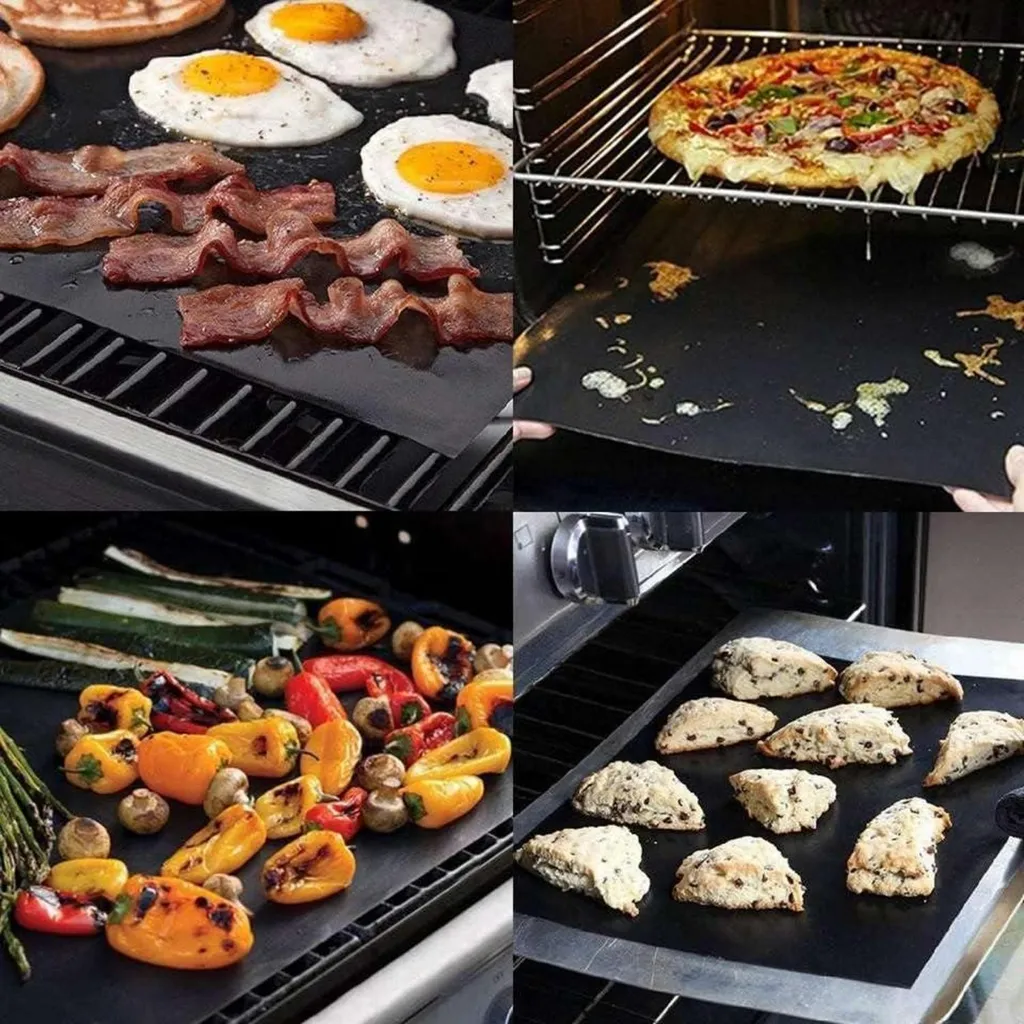 BBQ Grill Mat - LoveisCool Confezione di 5 tappetini antiaderenti