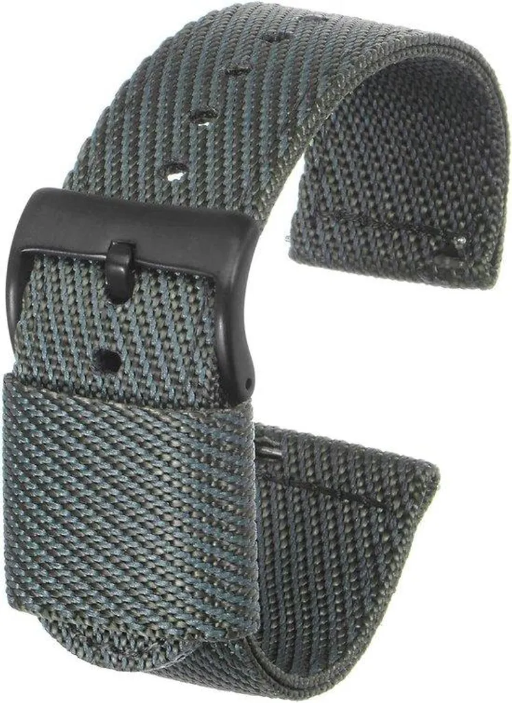 Bracelet montre nylon 24mm gris - Remplacez votre bracelet usé par la toile