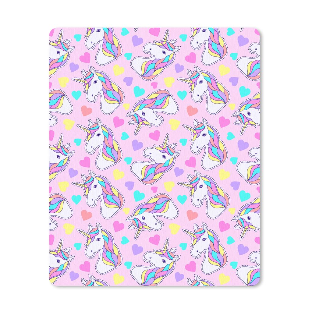 MuchoWow Mauspad Mousepad Einhorn - Regenbogen - Muster 19x23 cm - Mousepads - Maus Mat - Pad - Mausunterlage - Mauspads - Spielen