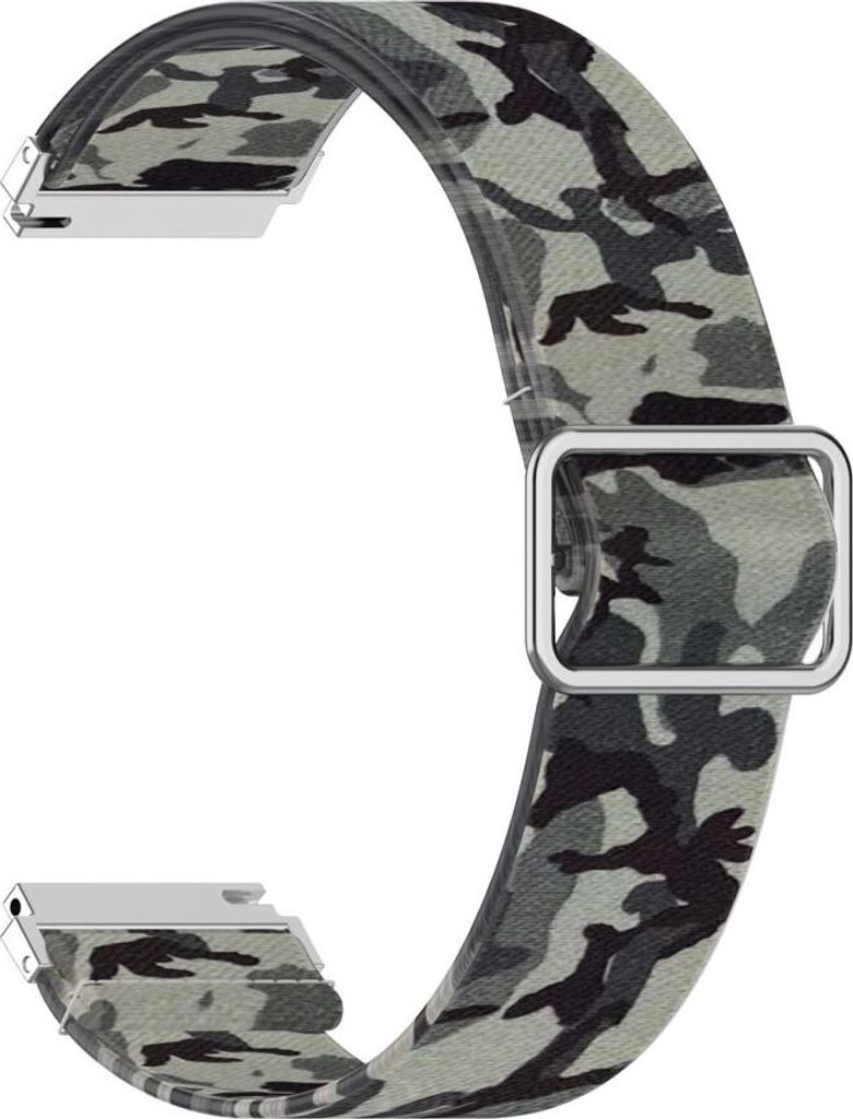 Smartwatch Armband Armbänder 20 mm für Samsung Galaxy LG Watch Honor Garmin, Farbe:Camouflage Grau