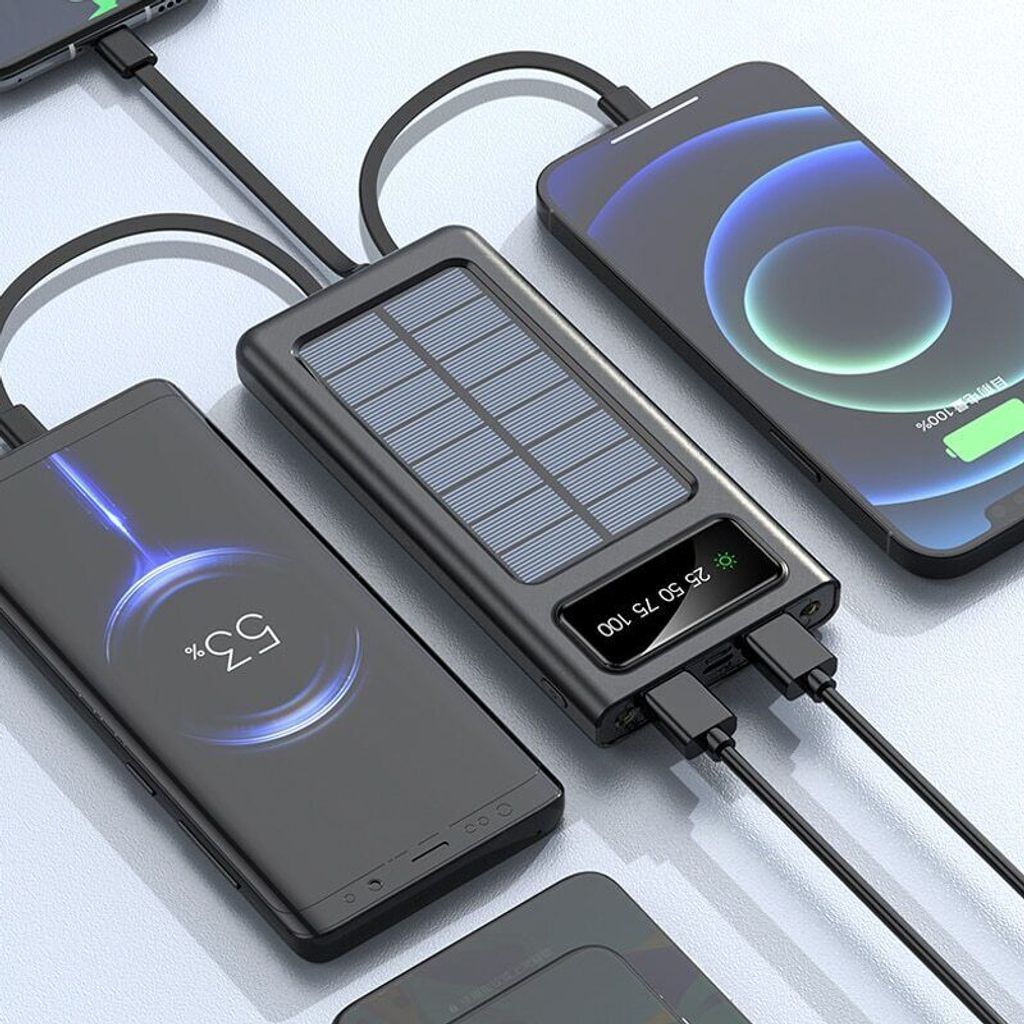 SettySolar-Powerbank mit integriertem USB microUSB USB-C Produktbild 3