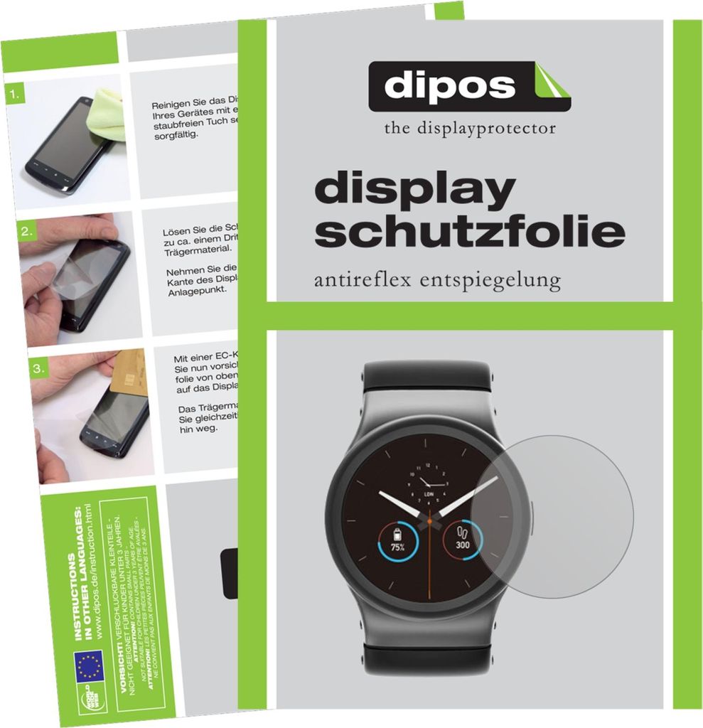 6x Schutzfolie für Uhr 54 mm Durchmesser matt Produktbild 