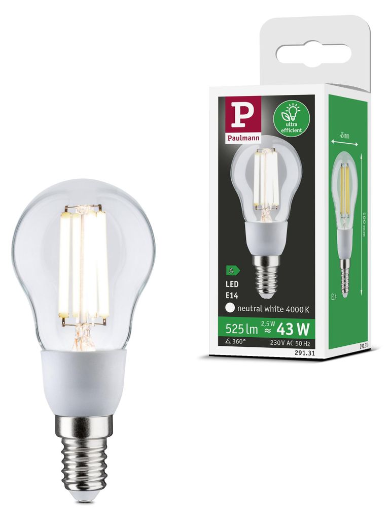 Paulmann Eco-Line Filament 230V LED Tropfen 1er-Set 100mm Produktbild 