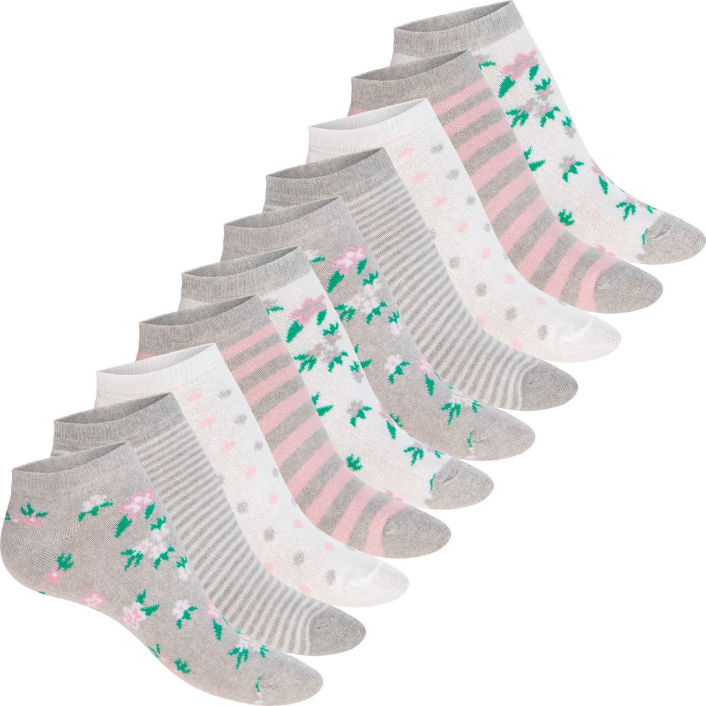 Celodoro Damen Süße Eco Sneaker Socken (10 Paar) Kurzsocken Produktbild 