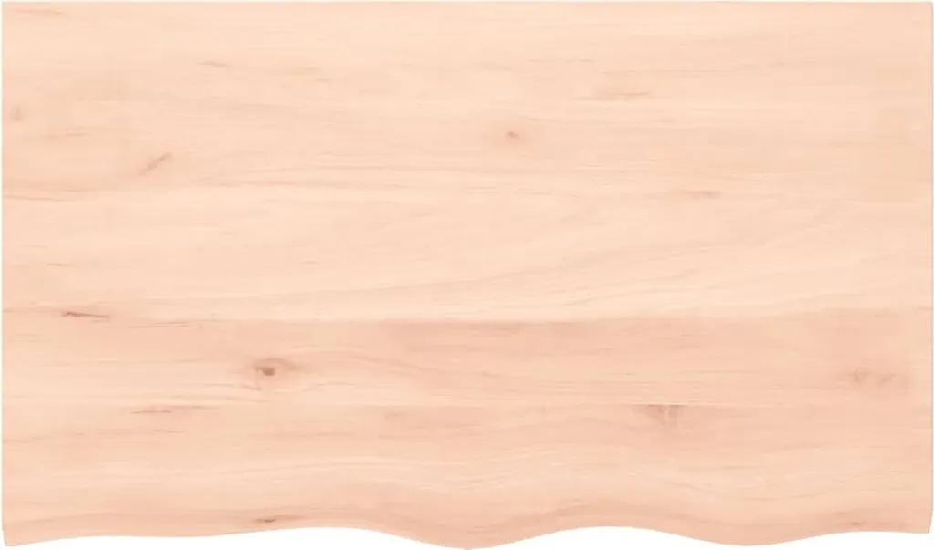 Top Bagno 100x60 in Legno Massiccio Naturale - Mensola Lavabo d'Appoggio - 3