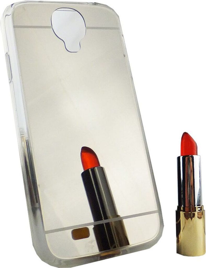 Samsung Galaxy S4 Handy Hülle Spiegel Mirror Soft-Case Schutz-Cover Silber