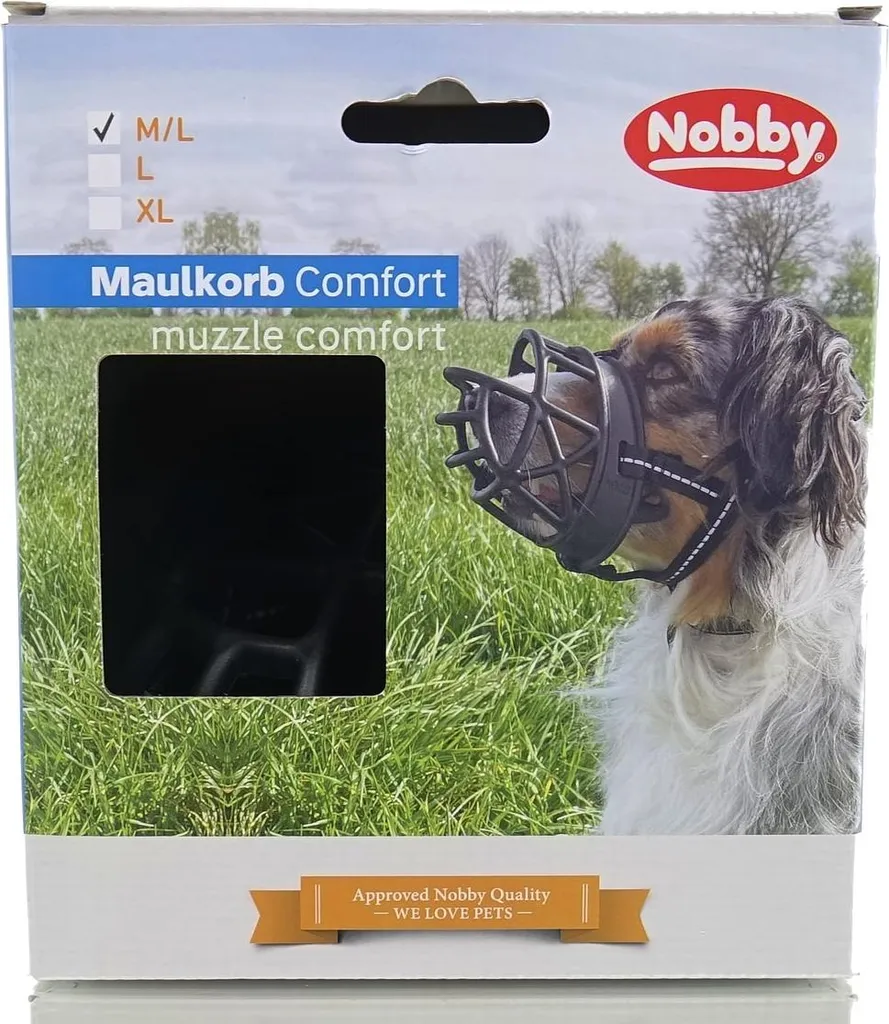 Nobby Comfort M-L: Museruola Morbida Anti-morso per Taglie Medie