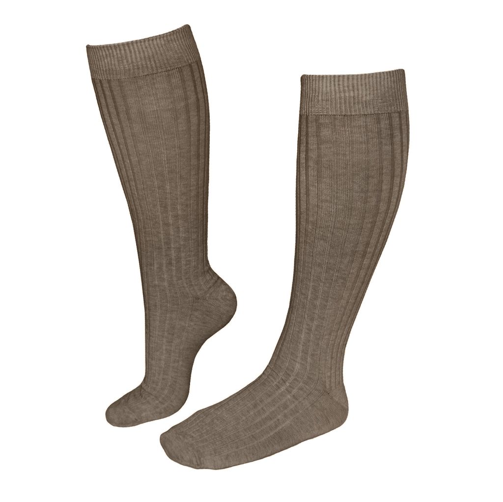 Damen Kniestrümpfe aus Baumwolle Rippe Rinde Größe 35-38