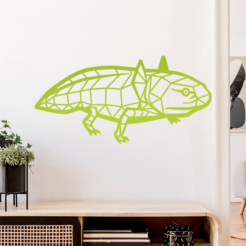 Axolotl Polygon Wandtattoo Wandaufkleber Wall Sticker - Dekoration, Küche, Wohnzimmer, Schlafzimmer, Badezimmer