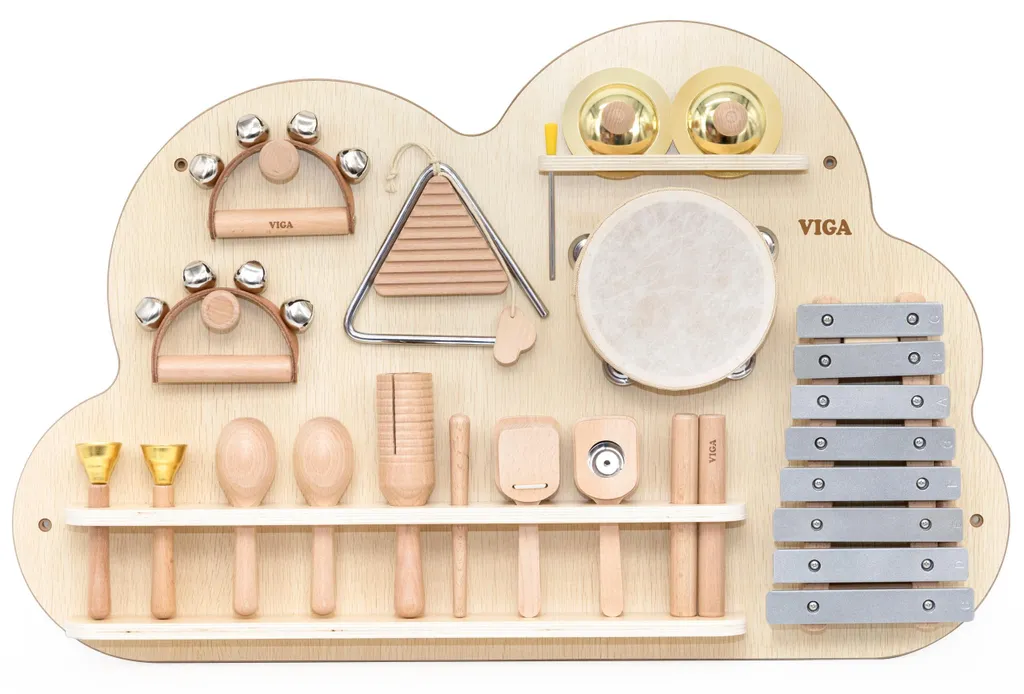 Set d'instruments de musique en bois : mallette de percussion Viga