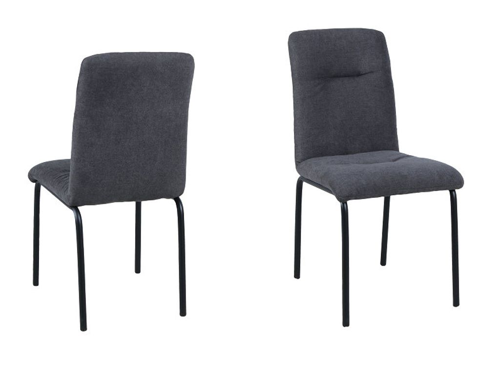 Möbilia Esszimmerstuhl 2er Set | Bezug Stoff | Gestell Produktbild 