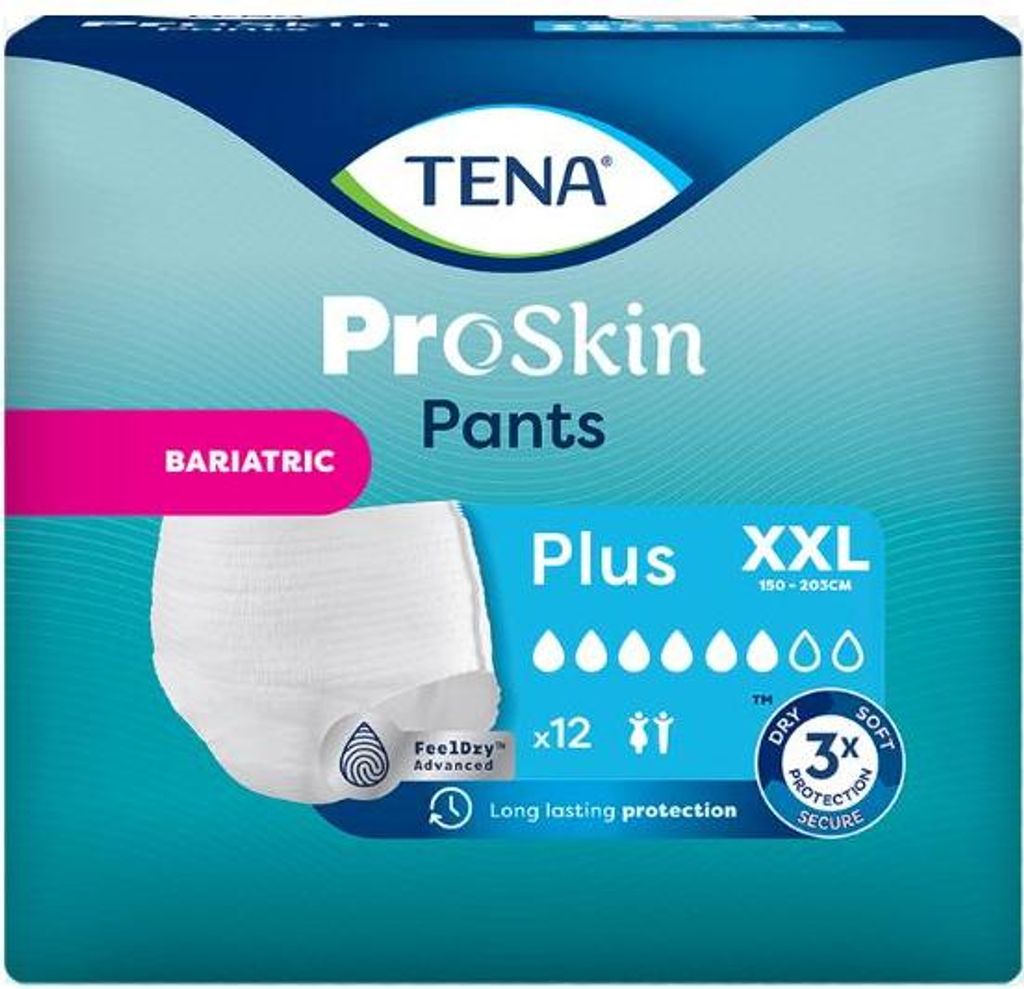 Tena Proskin Pants Plus XXL (Bariatric) - 1 paquet de 12 Image du produit 