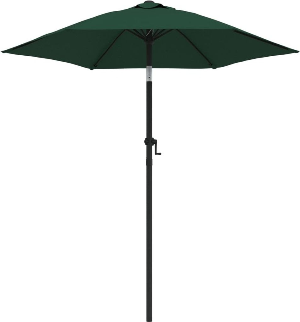 vidaXL Ombrellone verde 200 x 224 cm Alluminio Immagine del prodotto 