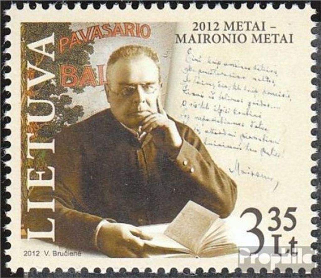 Briefmarken Litauen 2012 Mi 1099 (kompl.Ausg.) postfrisch Maironis
