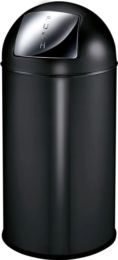 Grande Poubelle de Cuisine 40L EKO Pushcan Noir Mat Spéciale Famille