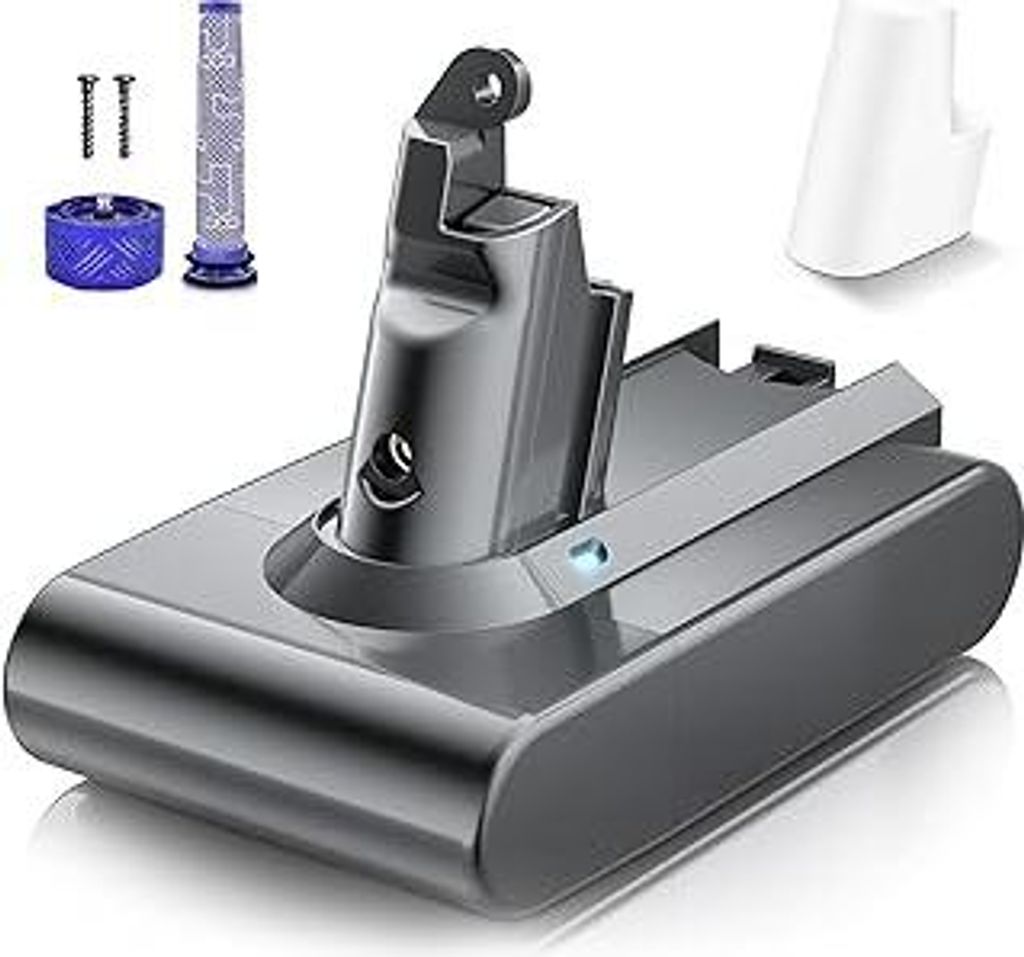 6000mAh V6 Akku für Dyson, Powtree Ersatzakku für Dyson V6 DC62 SV03 DC58 DC59 DC61 DC72 DC74 SV04 SV05 SV06 SV07 SV09 Animal Absolute Staubsauge...