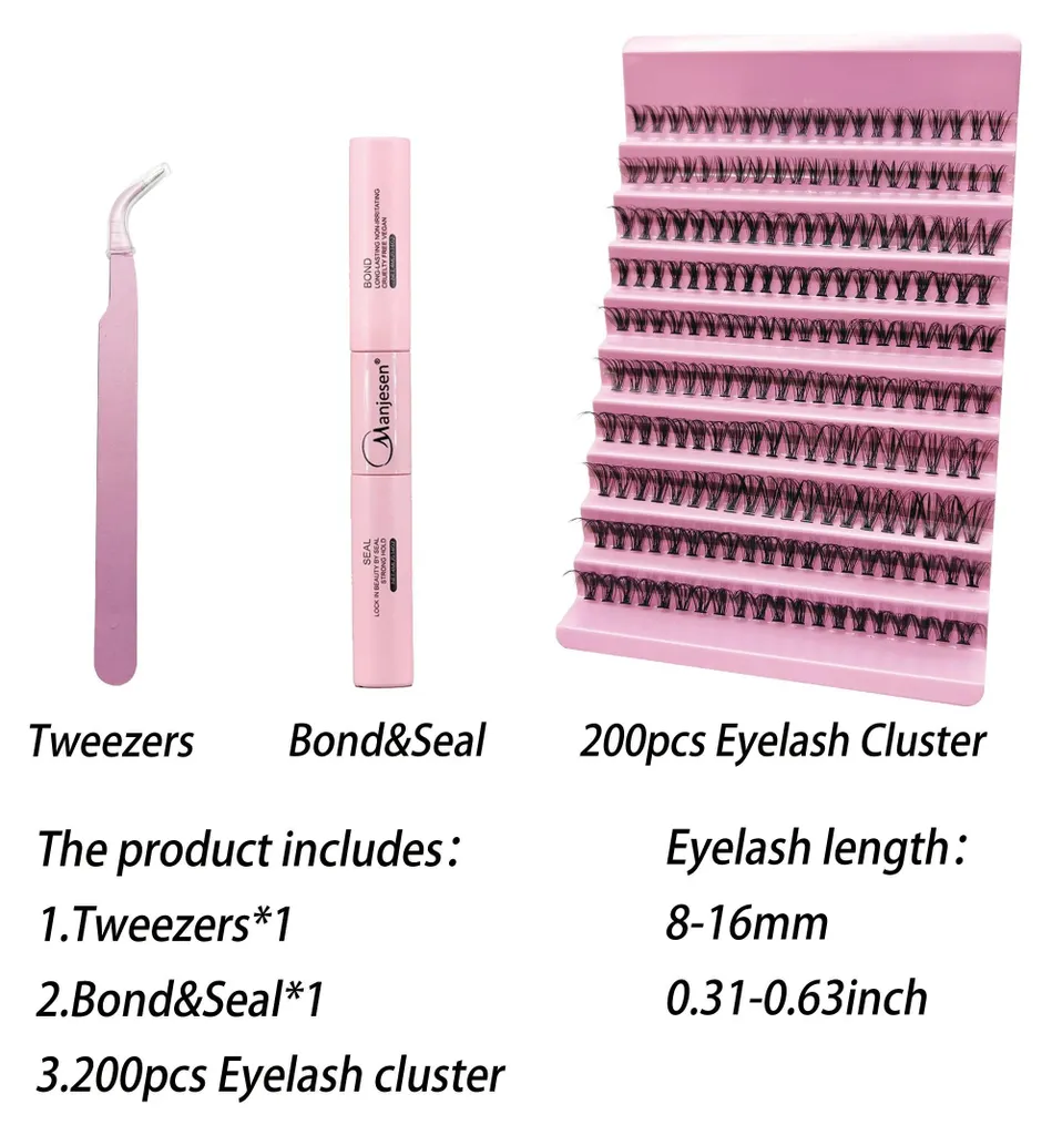 Faux Cils 200 Clusters 30D : Solution Volume Rapide avec Kit Pose - 2